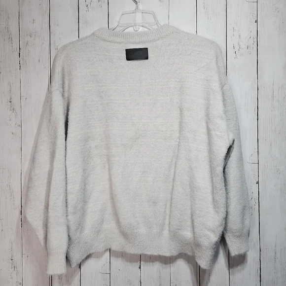 NARTALIY Gray Black Cat Mohair Sweater Unisex American Retro Loose Fit Size XS. - Picture 10 of 12